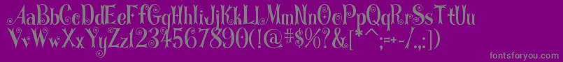 Curlystars Font – Gray Fonts on Purple Background