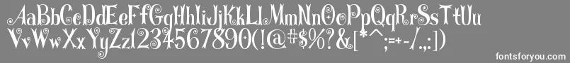 Curlystars Font – White Fonts on Gray Background