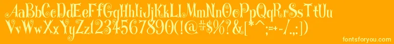 Más sobre la fuente Curlystars fuente Curlystars – Fuentes Amarillas Sobre Fondo Naranja