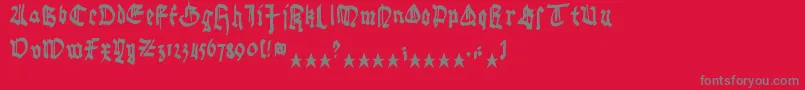 GothicBozo Font – Gray Fonts on Red Background