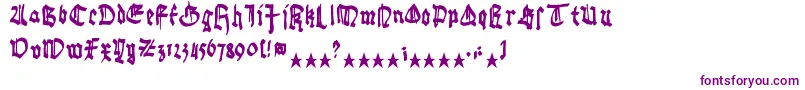 GothicBozo Font – Purple Fonts on White Background