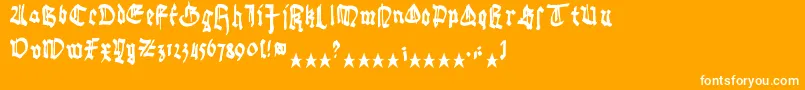 フォントGothicBozo – オレンジの背景に白い文字