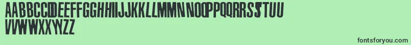 VinylStickons Font – Black Fonts on Green Background