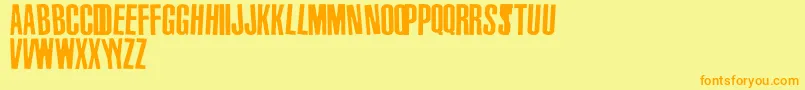 VinylStickons Font – Orange Fonts on Yellow Background