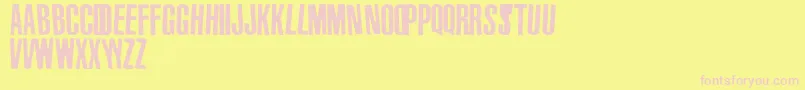 VinylStickons Font – Pink Fonts on Yellow Background