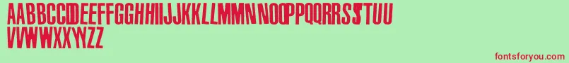 VinylStickons Font – Red Fonts on Green Background