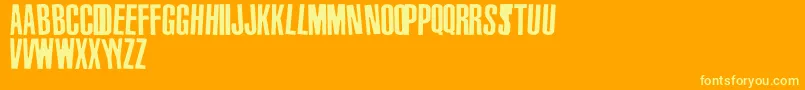 VinylStickons Font – Yellow Fonts on Orange Background