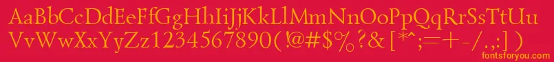 Goudyold Font – Orange Fonts on Red Background