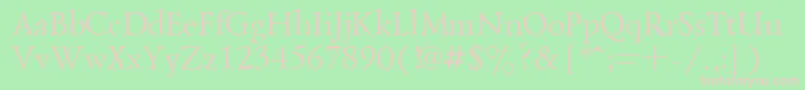 Goudyold Font – Pink Fonts on Green Background