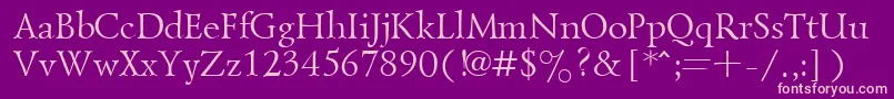 Goudyold Font – Pink Fonts on Purple Background