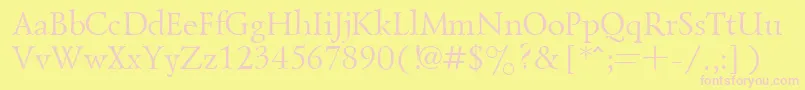 Goudyold Font – Pink Fonts on Yellow Background