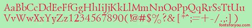 Goudyold Font – Red Fonts on Green Background