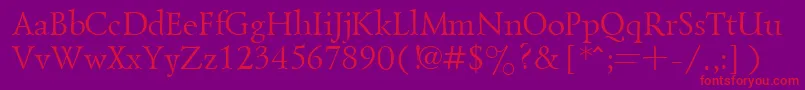 Goudyold Font – Red Fonts on Purple Background