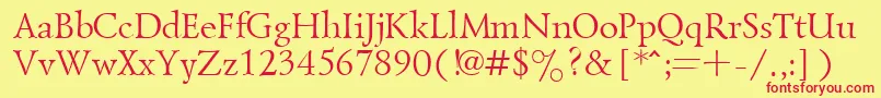 Goudyold Font – Red Fonts on Yellow Background