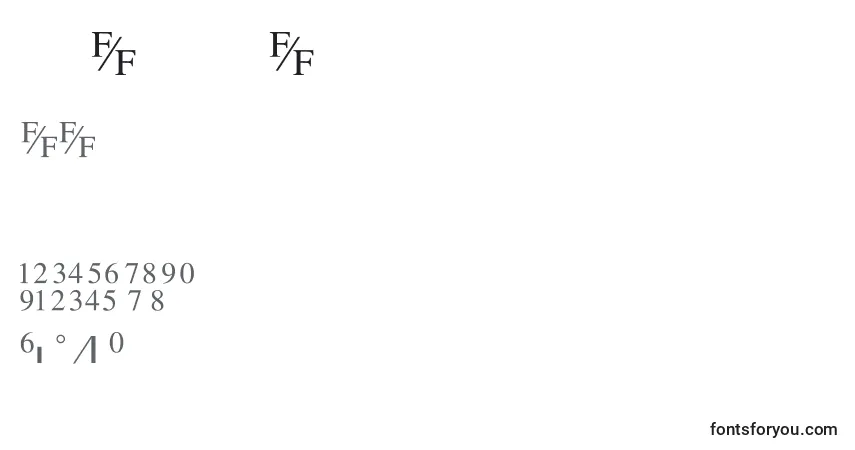 Schriftart TmsfractionNormal – Alphabet, Zahlen, spezielle Symbole