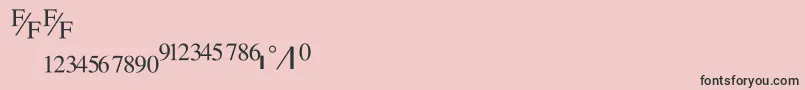 Fonte TmsfractionNormal – fontes pretas em um fundo rosa