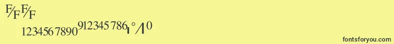 TmsfractionNormal Font – Black Fonts on Yellow Background
