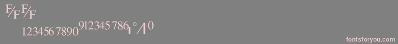 フォントTmsfractionNormal – 灰色の背景にピンクのフォント