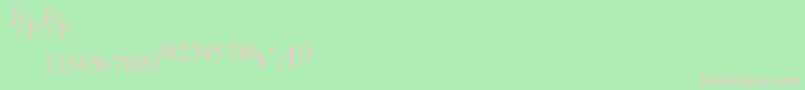 フォントTmsfractionNormal – 緑の背景にピンクのフォント