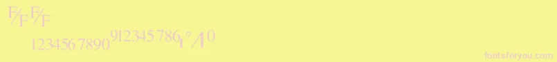 TmsfractionNormal Font – Pink Fonts on Yellow Background