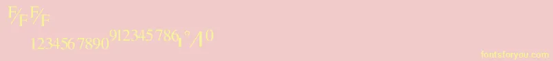 Czcionka TmsfractionNormal – żółte czcionki na różowym tle