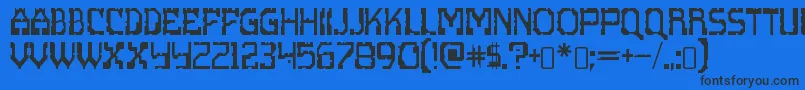 ScritzyxRegular Font – Black Fonts on Blue Background