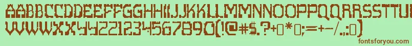 ScritzyxRegular Font – Brown Fonts on Green Background