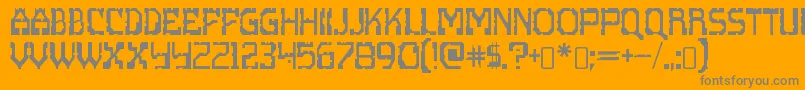 ScritzyxRegular Font – Gray Fonts on Orange Background