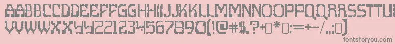 Fonte ScritzyxRegular – fontes cinzas em um fundo rosa