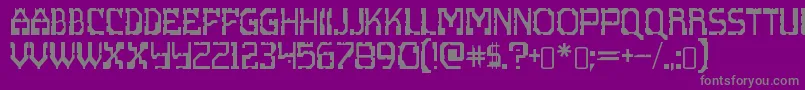 ScritzyxRegular-Schriftart – Graue Schriften auf violettem Hintergrund