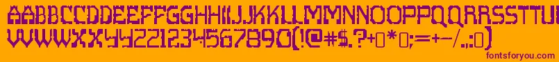 Шрифт ScritzyxRegular – фиолетовые шрифты на оранжевом фоне