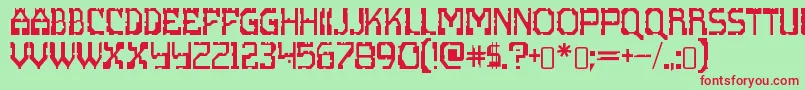 Шрифт ScritzyxRegular – красные шрифты на зелёном фоне