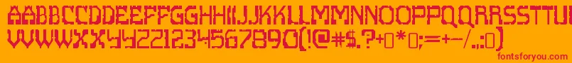 ScritzyxRegular Font – Red Fonts on Orange Background