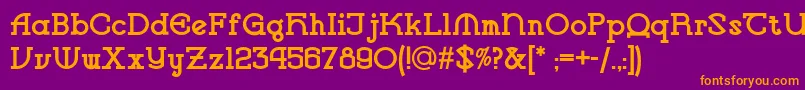 Vlaanderen Square Nf Font – Orange Fonts on Purple Background