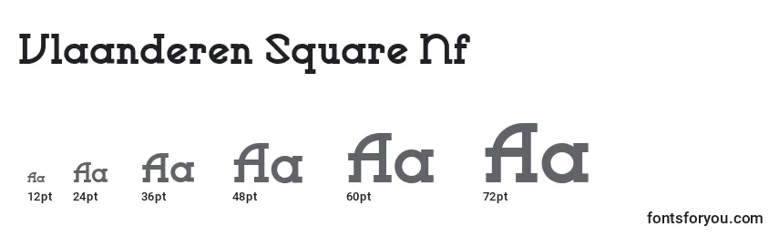 Größen der Schriftart Vlaanderen Square Nf