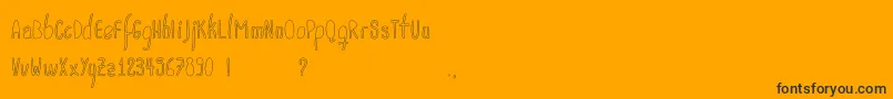 Acwanitaoutlinecounters Font – Black Fonts on Orange Background