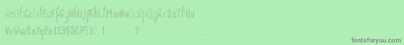 Acwanitaoutlinecounters Font – Gray Fonts on Green Background