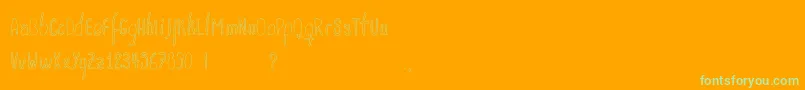 Acwanitaoutlinecounters Font – Green Fonts on Orange Background