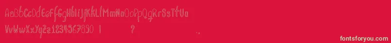 Acwanitaoutlinecounters Font – Green Fonts on Red Background