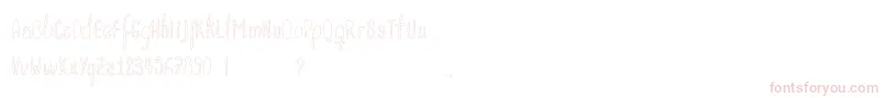 Acwanitaoutlinecounters-Schriftart – Rosa Schriften auf weißem Hintergrund