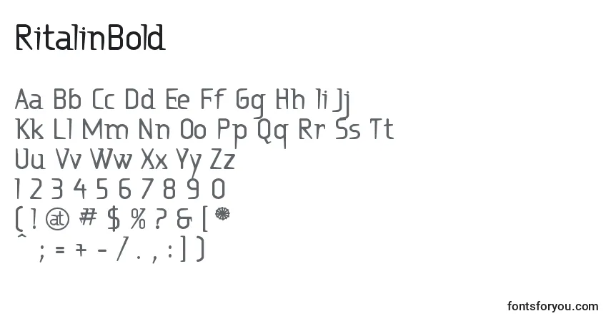 Schriftart RitalinBold – Alphabet, Zahlen, spezielle Symbole