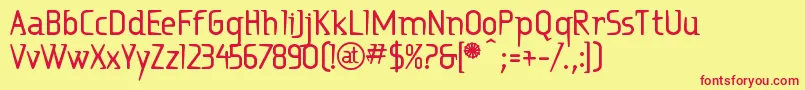 RitalinBold Font – Red Fonts on Yellow Background