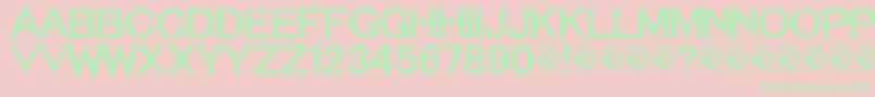 TequilasunsetRegular Font – Green Fonts on Pink Background