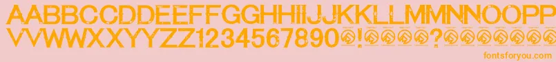 TequilasunsetRegular Font – Orange Fonts on Pink Background