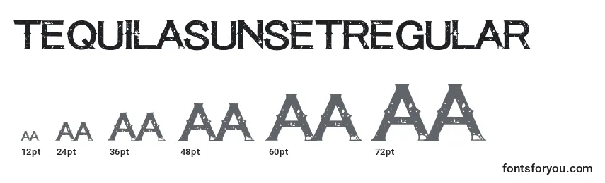 TequilasunsetRegular (95376) Font Sizes