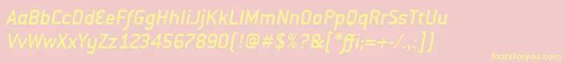 ConduitmditcTtMediumitalic Font – Yellow Fonts on Pink Background