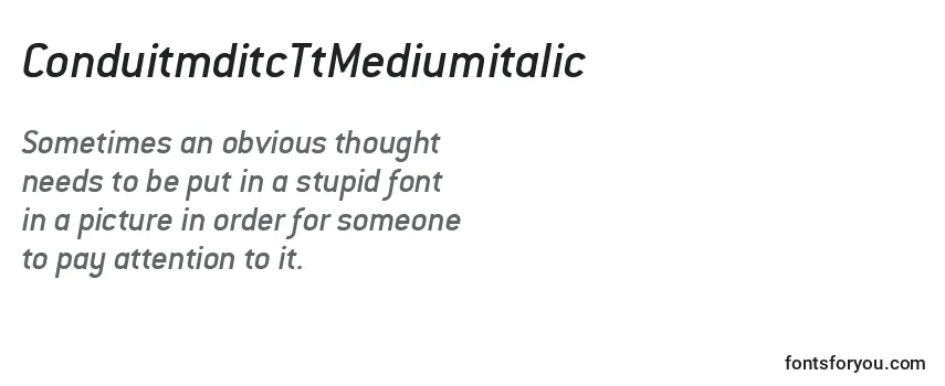 ConduitmditcTtMediumitalic Font