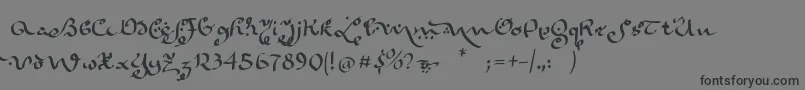 フォントKarabennemsi – 黒い文字の灰色の背景