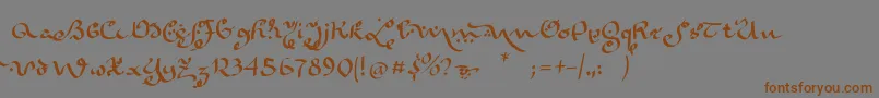 Karabennemsi Font – Brown Fonts on Gray Background