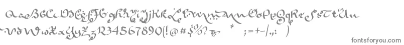 フォントKarabennemsi – 白い背景に灰色の文字